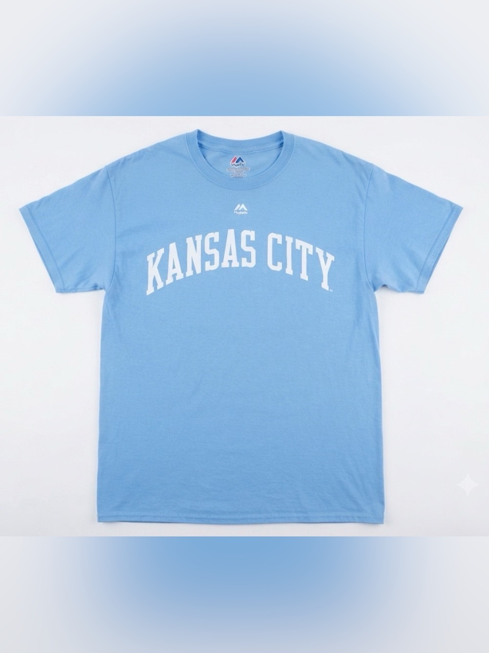 George Brett Kansas City Royals Majestic MLB Baseball T-Shirt Light Blue Men's L